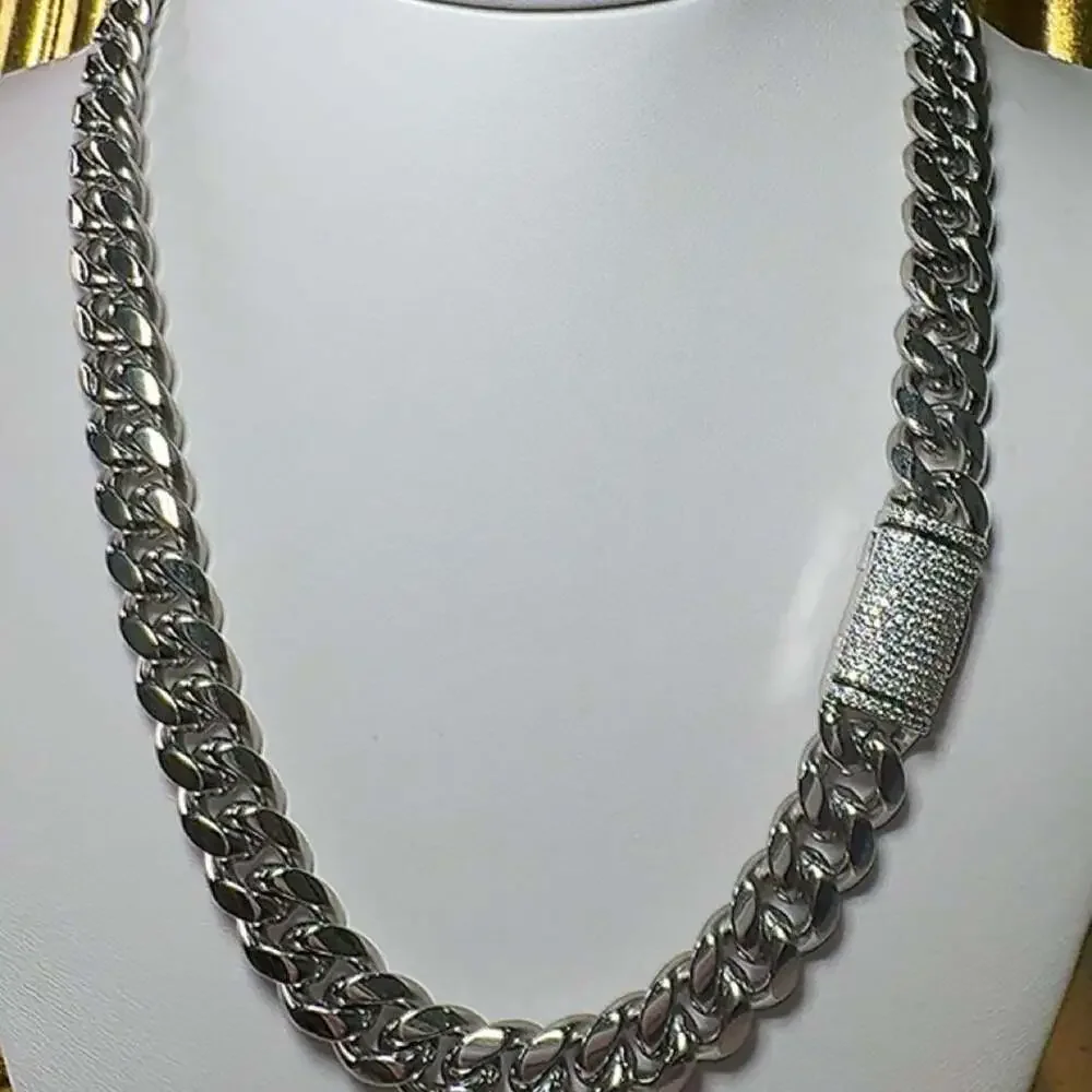 10 Mm Sterling Silver Cuban Link Chain – 20 Inch